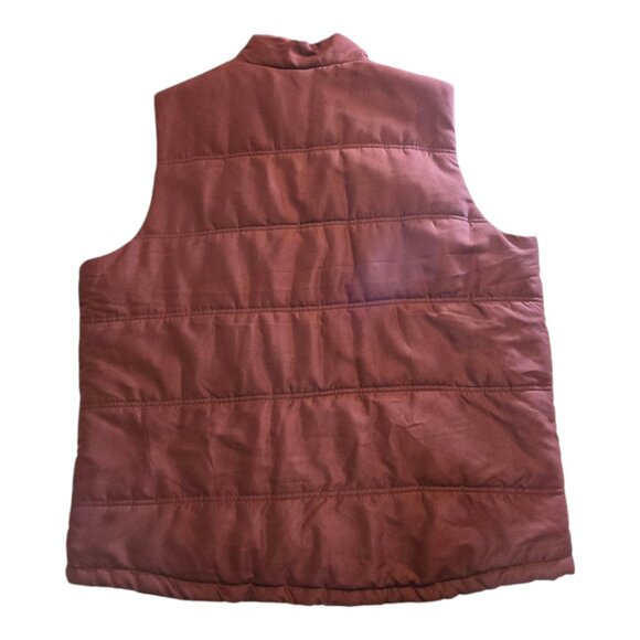 WEATHERPROOF VINTAGE Men's Maroon & Charcoal Full Zip Quilted Vest sz XXL - Picture 3 of 7